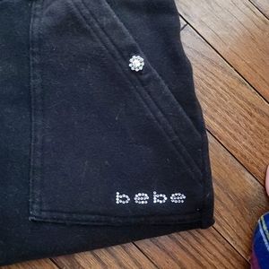 Bebe LG sweatpants short with rhinestones